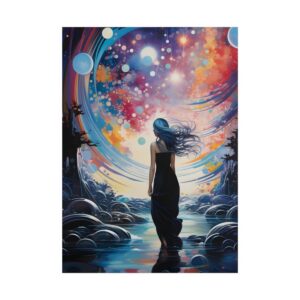 Woman in Cosmic Water Poster
