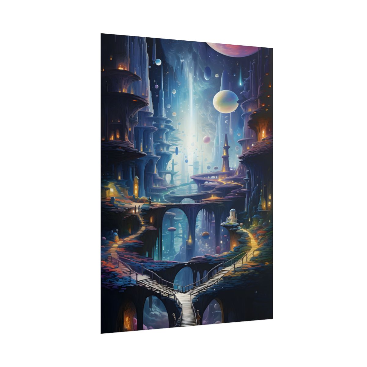 Celestial Art Gallery: Astronomical Scenes - Modern Space Artwork - Poster
