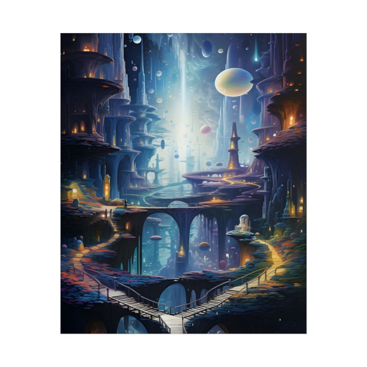 Celestial Art Gallery: Astronomical Scenes - Modern Space Artwork - Poster