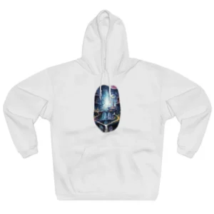 Fantasy City with Floating Orbs Hoodie