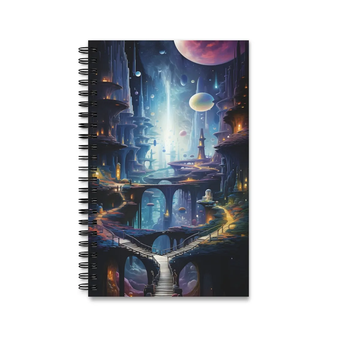 Celestial Art Gallery: Astronomical Scenes - Modern Space - Spiral Notebook