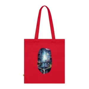 Fantasy City with Floating Orbs Tote Bag