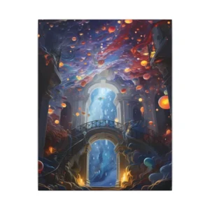 Staircase Beneath Floating Orbs Canvas Print