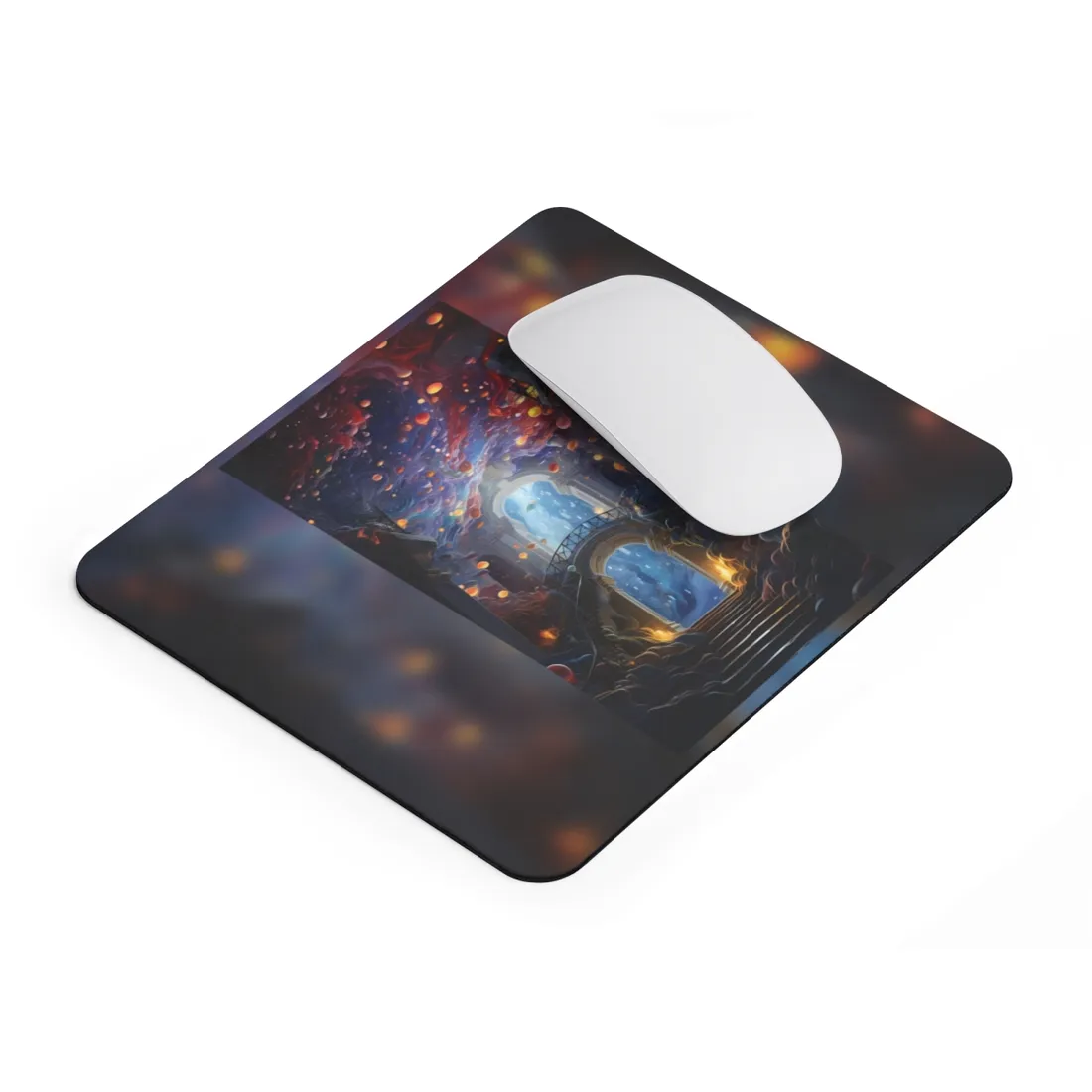 Celestial Art Gallery: Atmospheric Interior Space - Mouse Pad