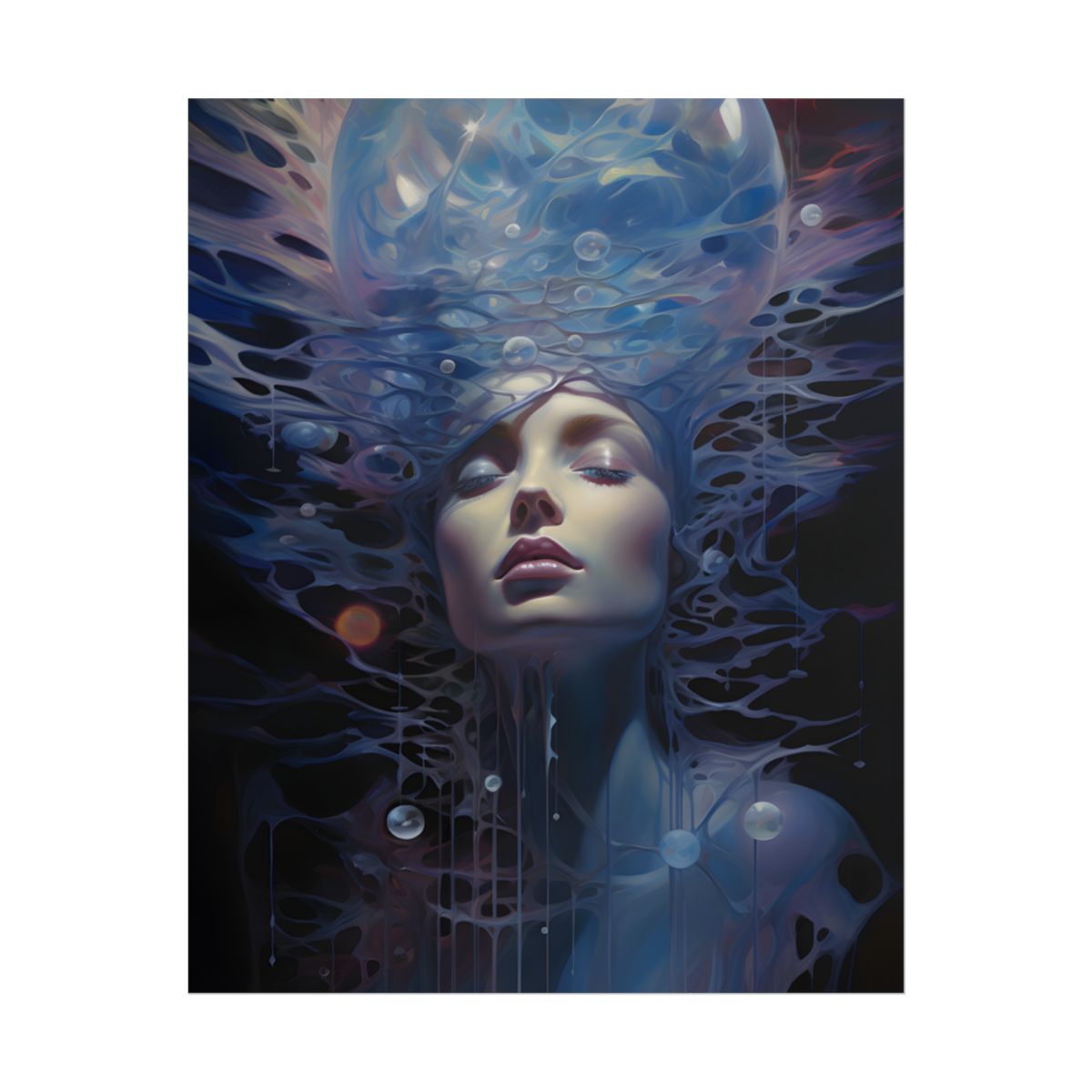 Celestial Art Gallery: Fantastical Interior Space Artwork - Poster