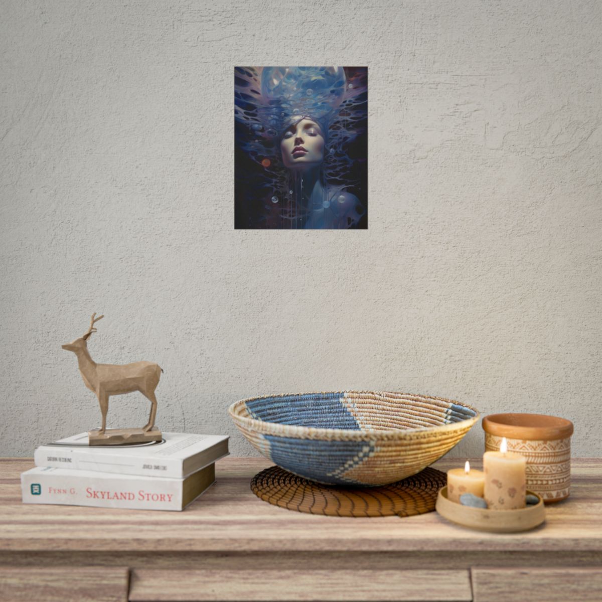 Celestial Art Gallery: Fantastical Interior Space Artwork - Poster