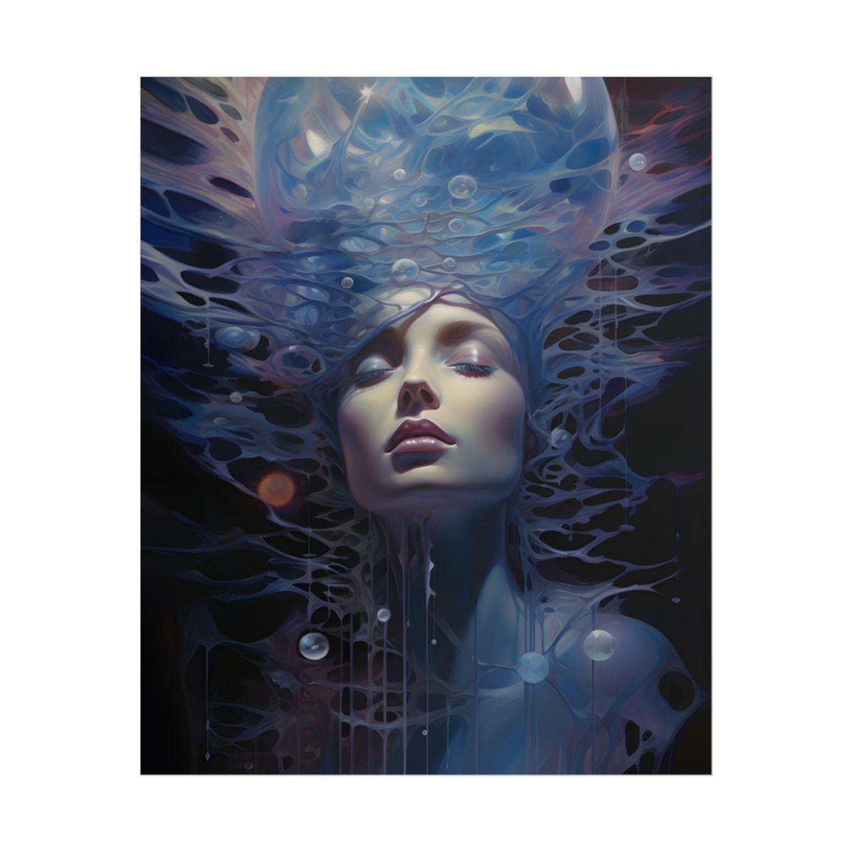 Celestial Art Gallery: Fantastical Interior Space Artwork - Poster