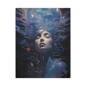 Woman with Bubble Headdress Canvas Print