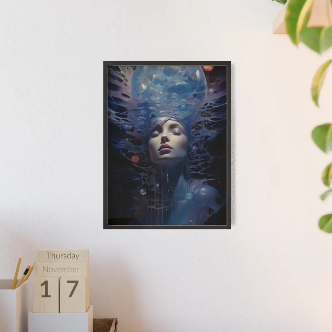 Celestial Art Gallery: Fantastical Interior Space - Framed Poster