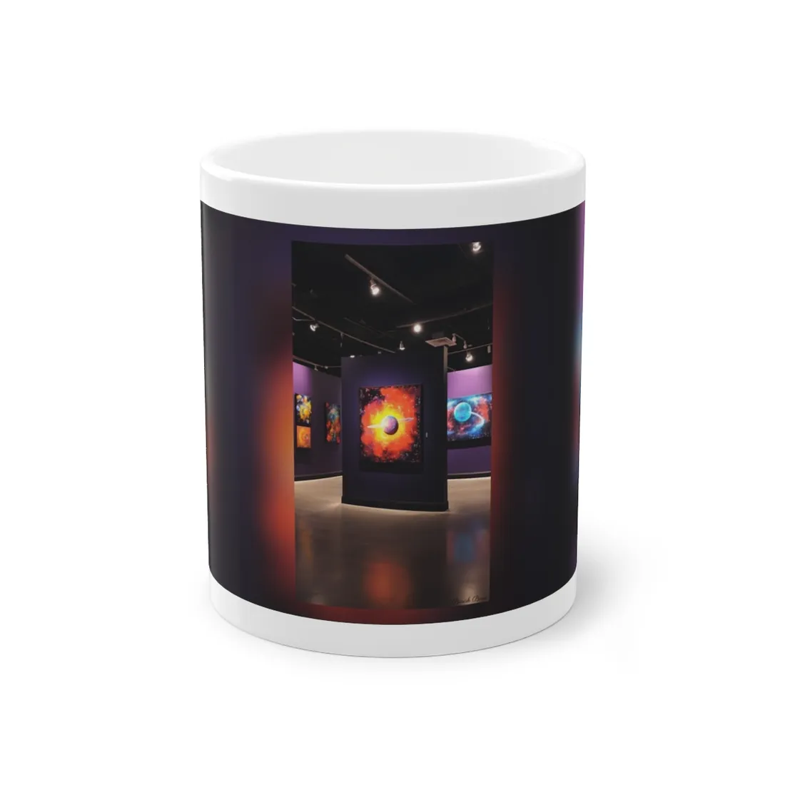 Celestial Art Gallery: Indoor Space with Dark-Light Contrast - Mug