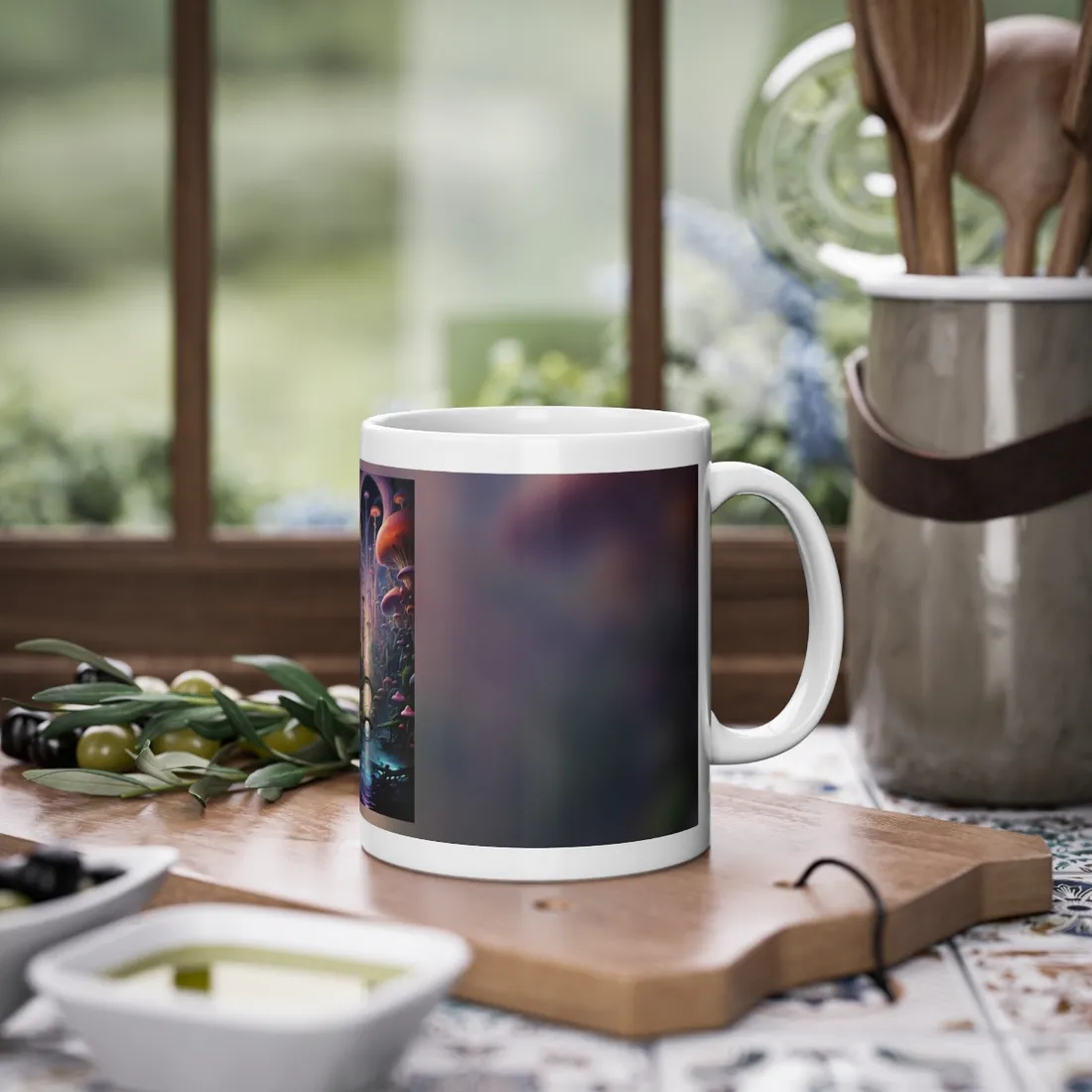 Celestial Art Gallery: Star Motif Interior Scene - Mug