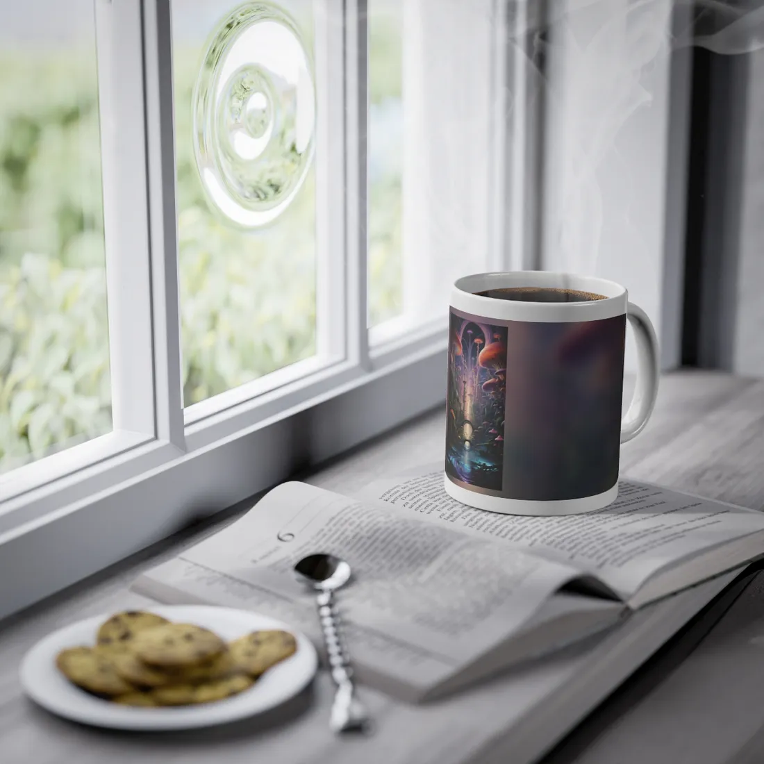 Celestial Art Gallery: Star Motif Interior Scene - Mug