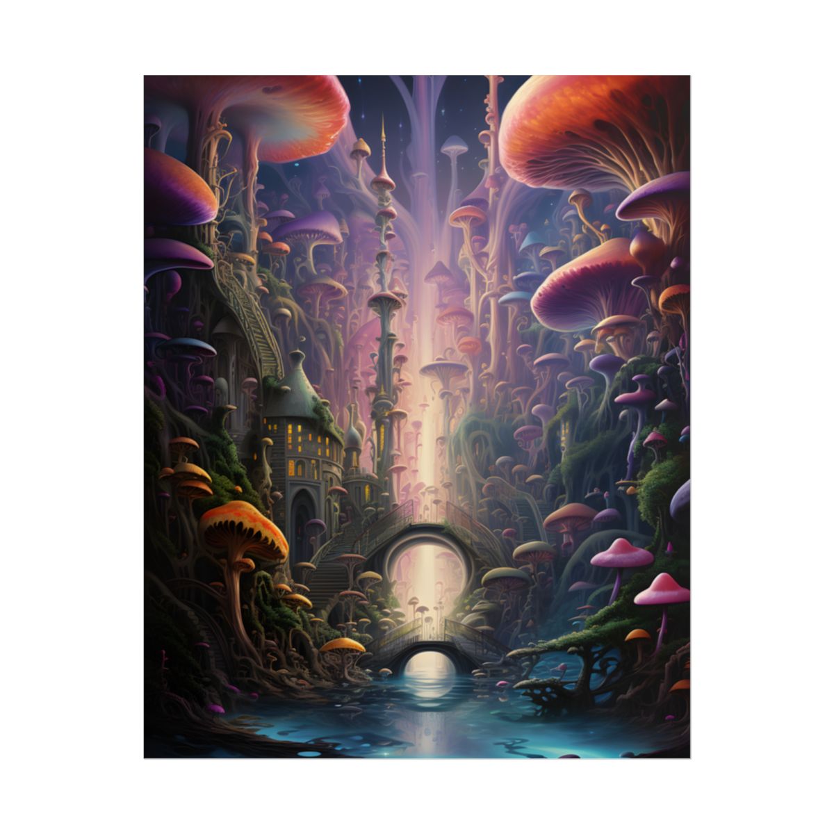 Celestial Art Gallery: Star Motif Interior Scene - Poster