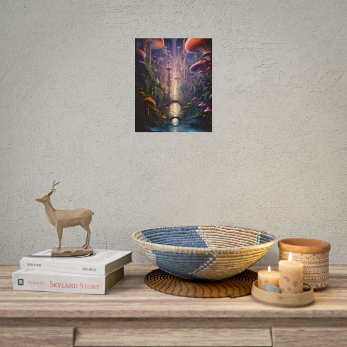 Celestial Art Gallery: Star Motif Interior Scene - Poster