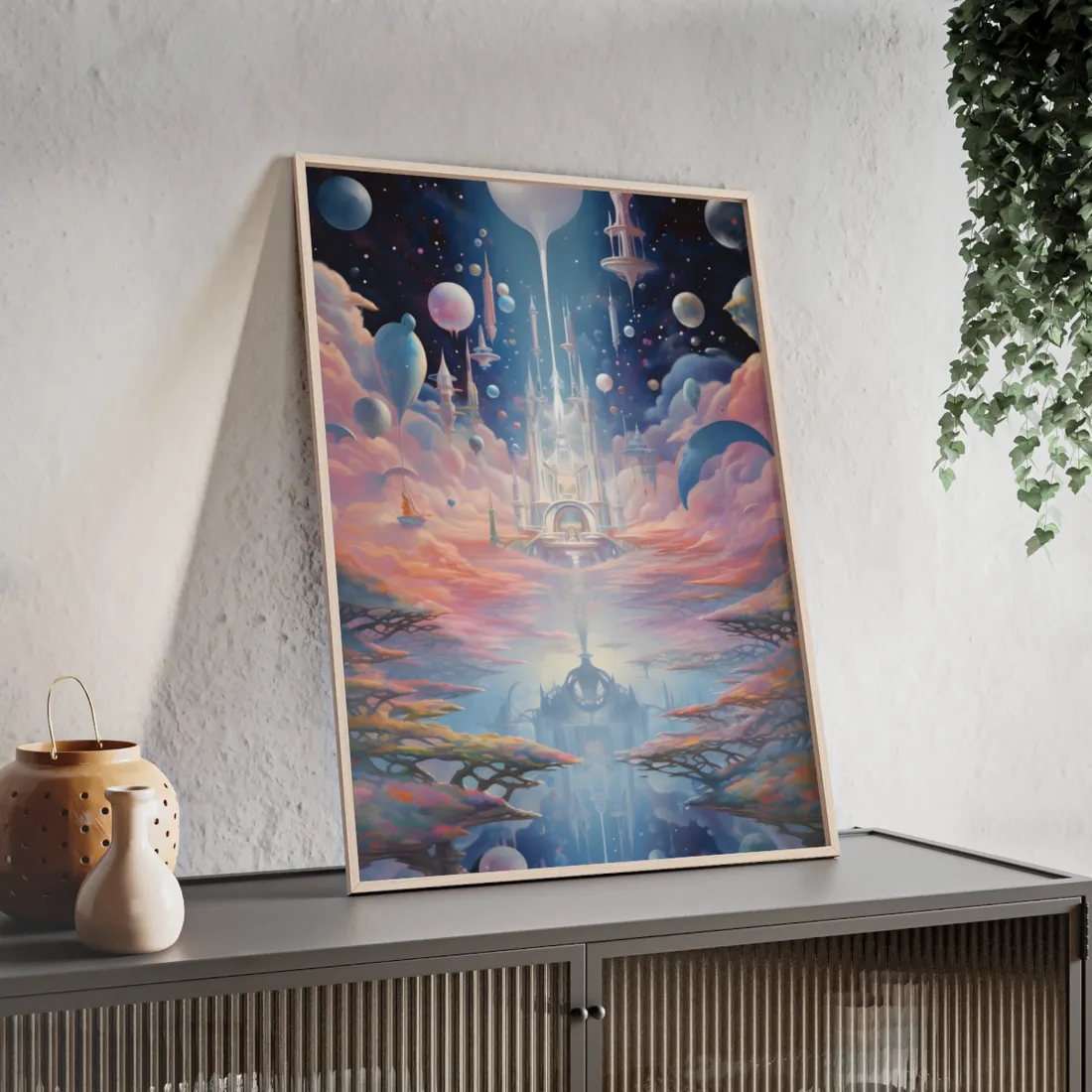 Celestial Art Gallery: Unique Morning Abstract Artworks - Framed Poster