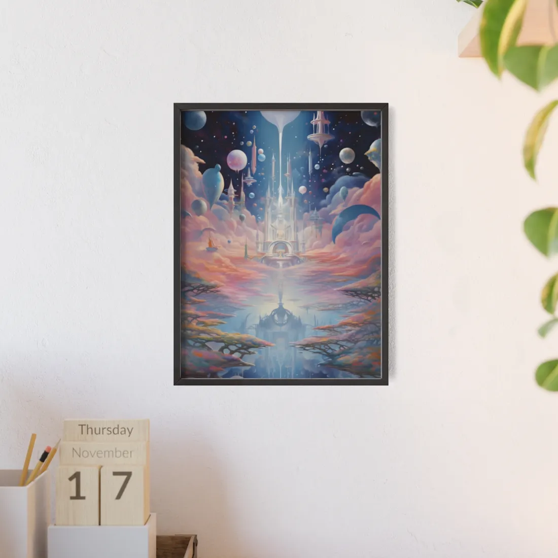 Celestial Art Gallery: Unique Morning Abstract Artworks - Framed Poster