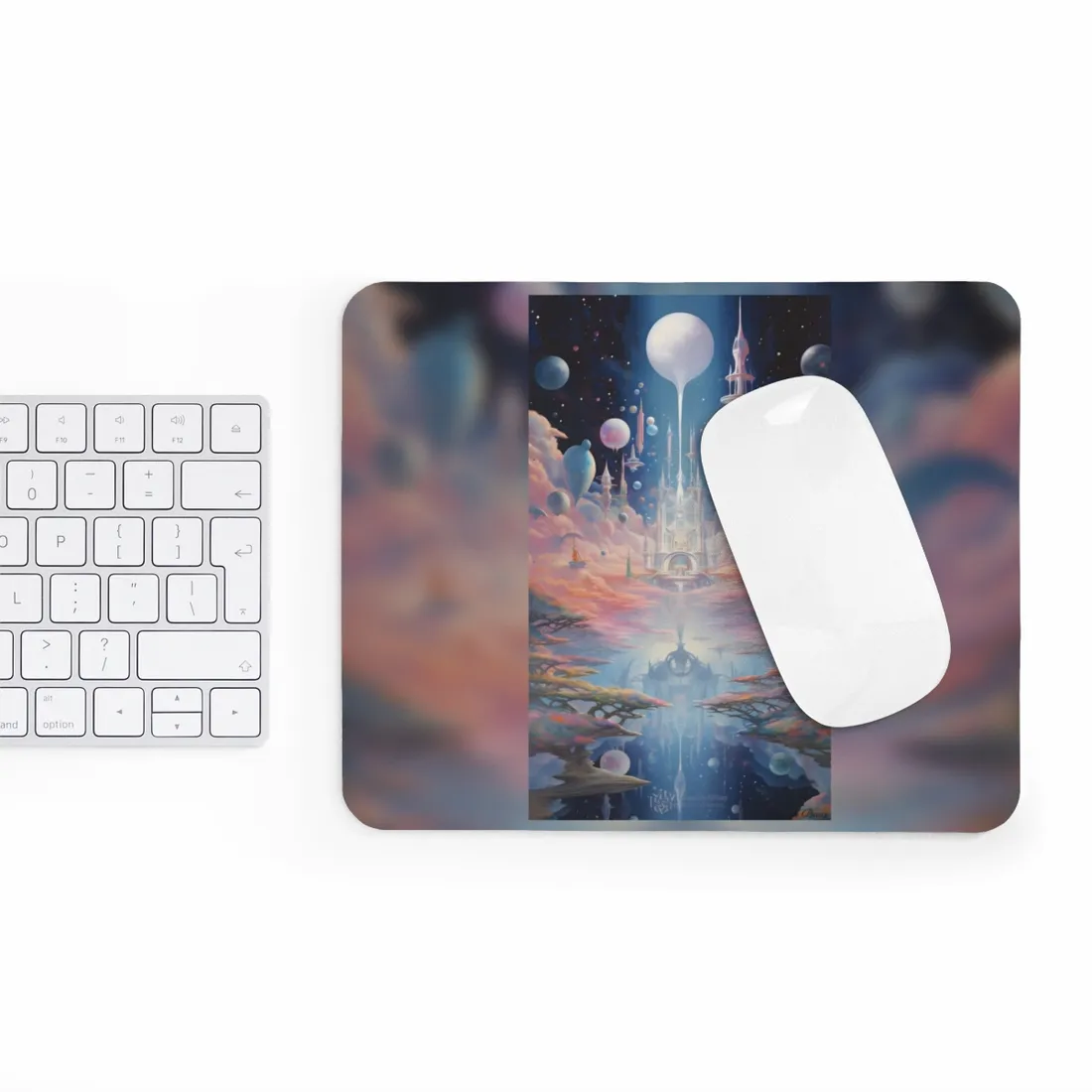 Celestial Art Gallery: Unique Morning Abstract Artworks - Mouse Pad