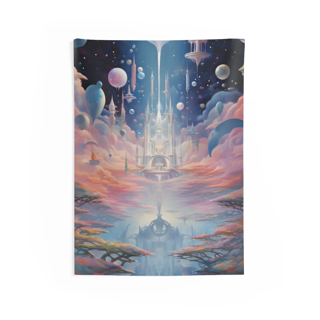 Celestial Art Gallery: Unique Morning Abstract Artworks - Wall Tapestry