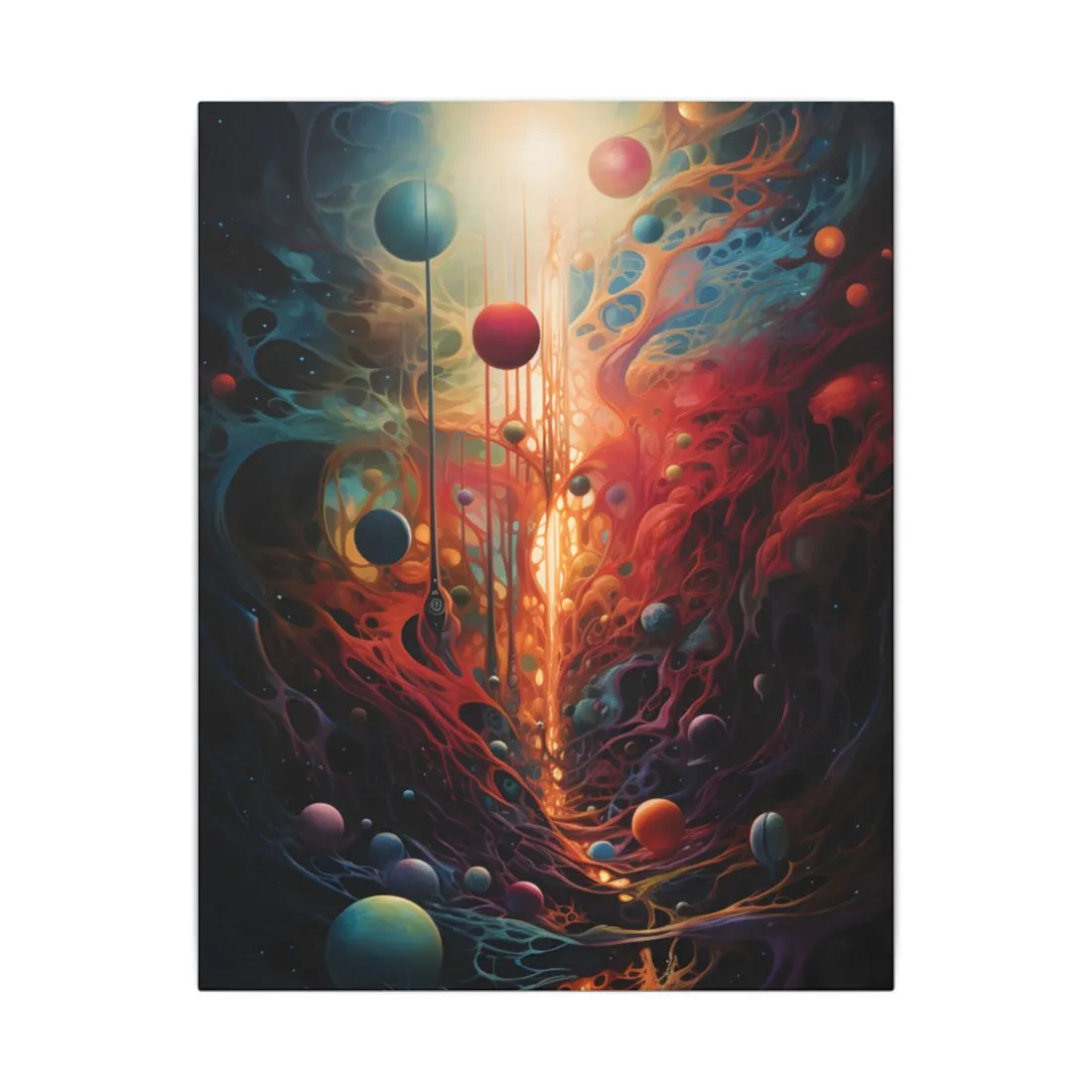 Celestial Art Gallery: Vibrant Otherworldly Masterpiece - Canvas