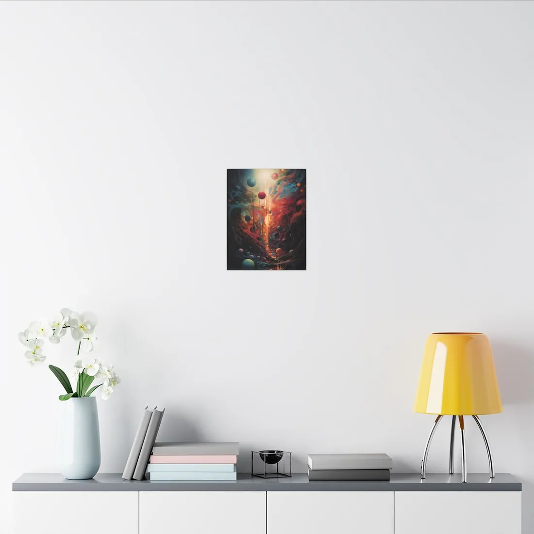 Celestial Art Gallery: Vibrant Otherworldly Masterpiece - Canvas