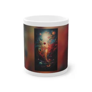 Floating Spheres and Glowing Tendrils Mug