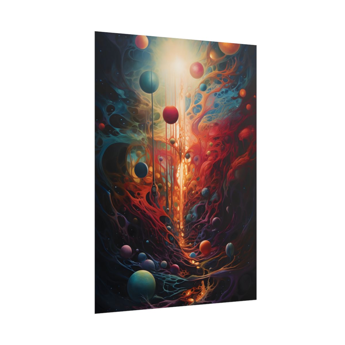 Celestial Art Gallery: Vibrant Otherworldly Masterpiece - Poster