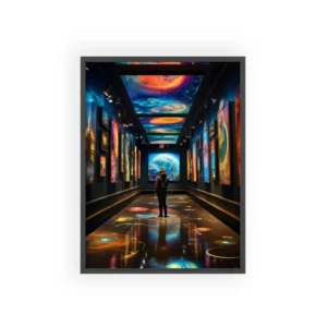 Cosmic Gallery Corridor Framed Poster