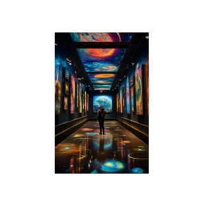Cosmic Gallery Corridor Metal Poster