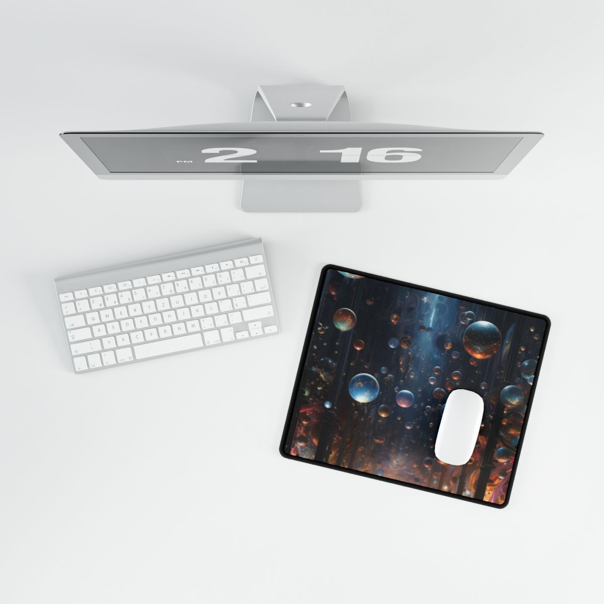 Celestial Art Gallery: Wide-Angle Shot of Cosmic Masterpieces - Desk Mat