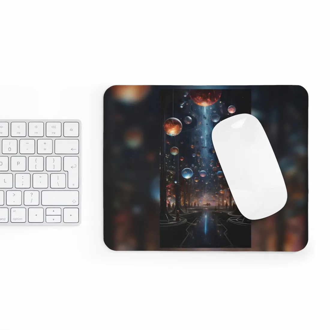 Celestial Art Gallery: Wide-Angle Shot of Cosmic Masterpieces - Mouse Pad
