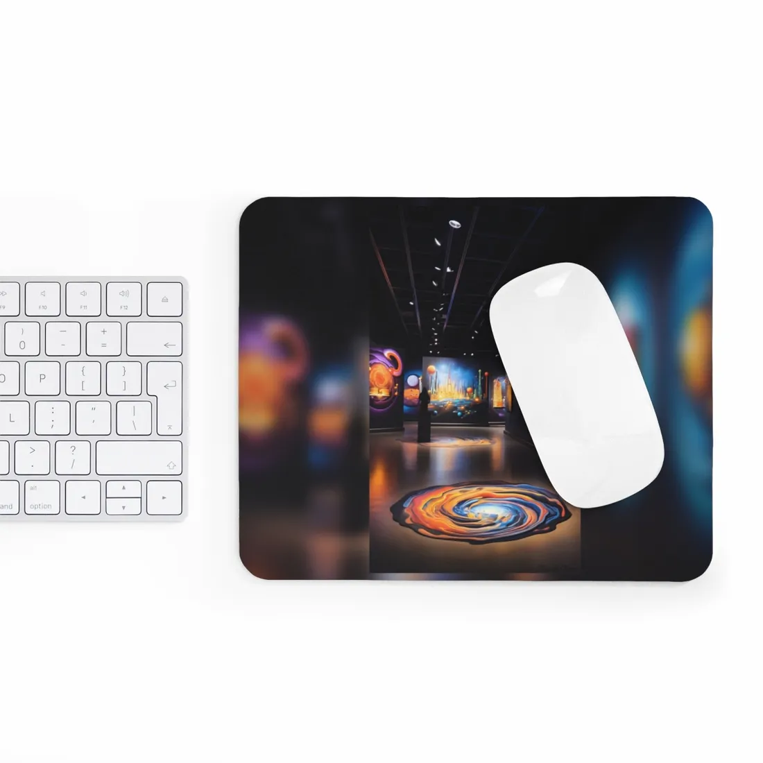 Celestial Art Gallery: Wide-Angle Shot of Space - Mouse Pad