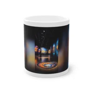 Art Gallery with Glowing Swirls Mug