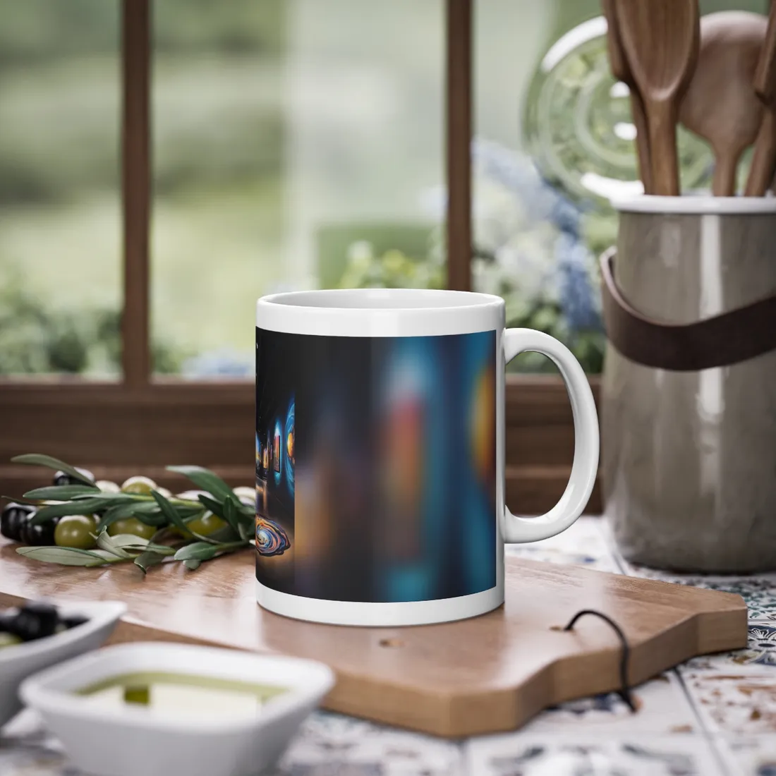 Celestial Art Gallery: Wide-Angle Shot of Space - Mug