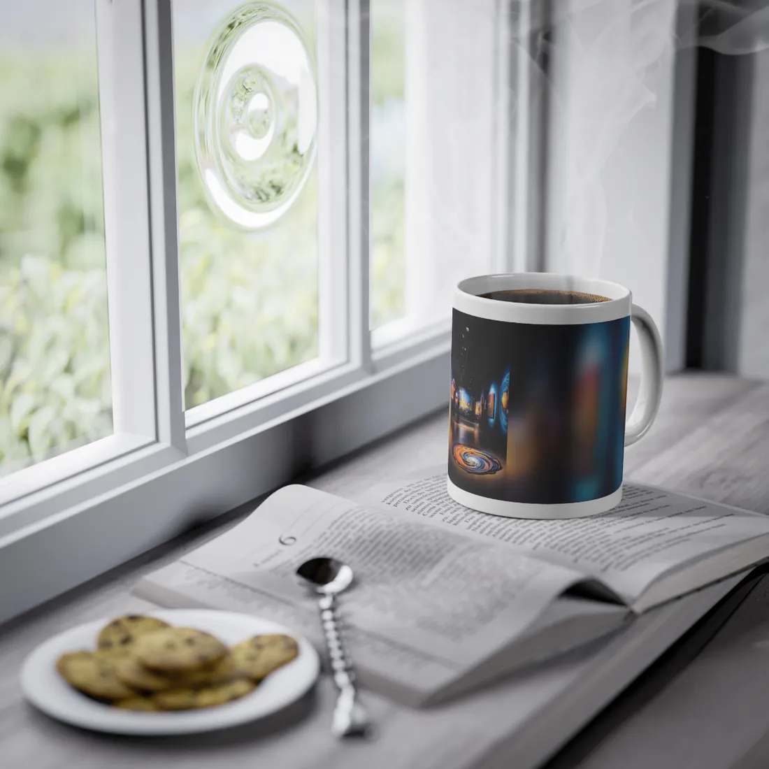 Celestial Art Gallery: Wide-Angle Shot of Space - Mug