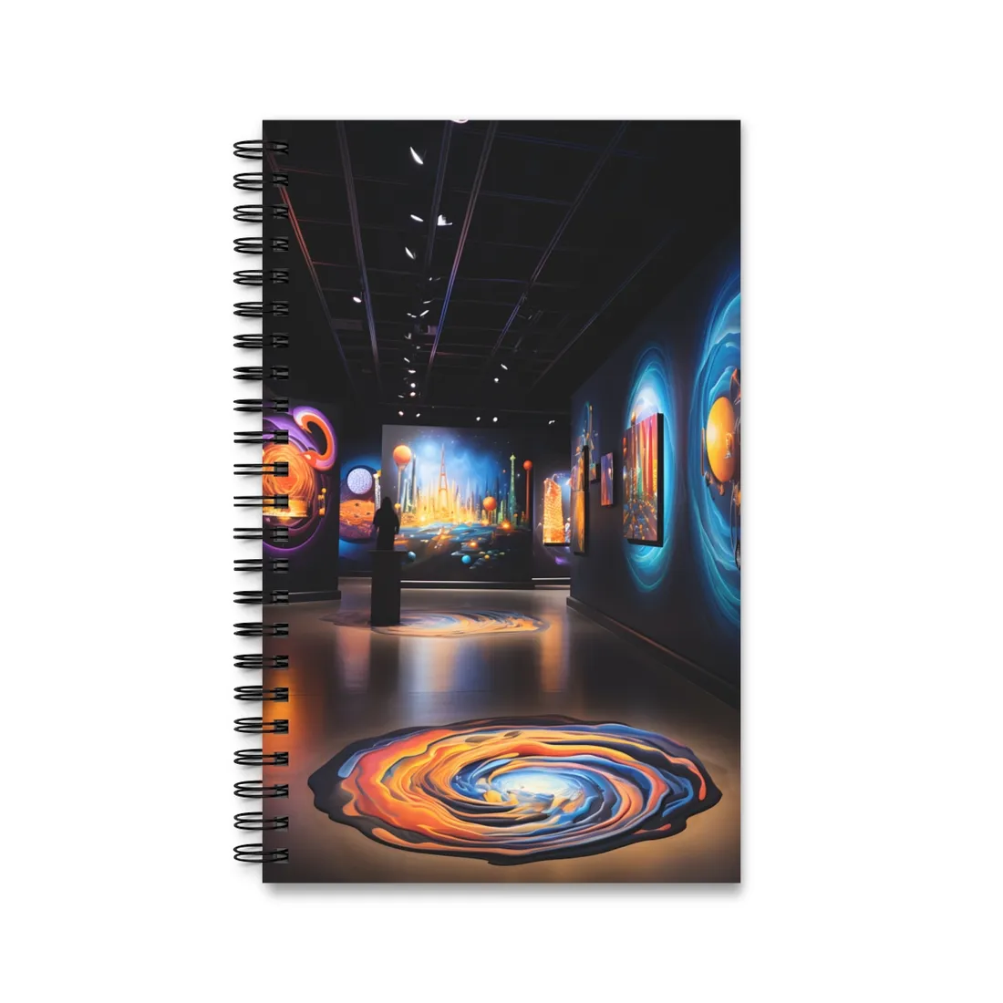 Celestial Art Gallery: Wide-Angle Shot of Space - Spiral Notebook