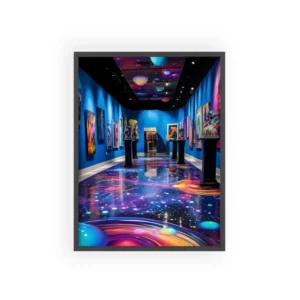 Galaxy Floor Art Gallery Framed Poster
