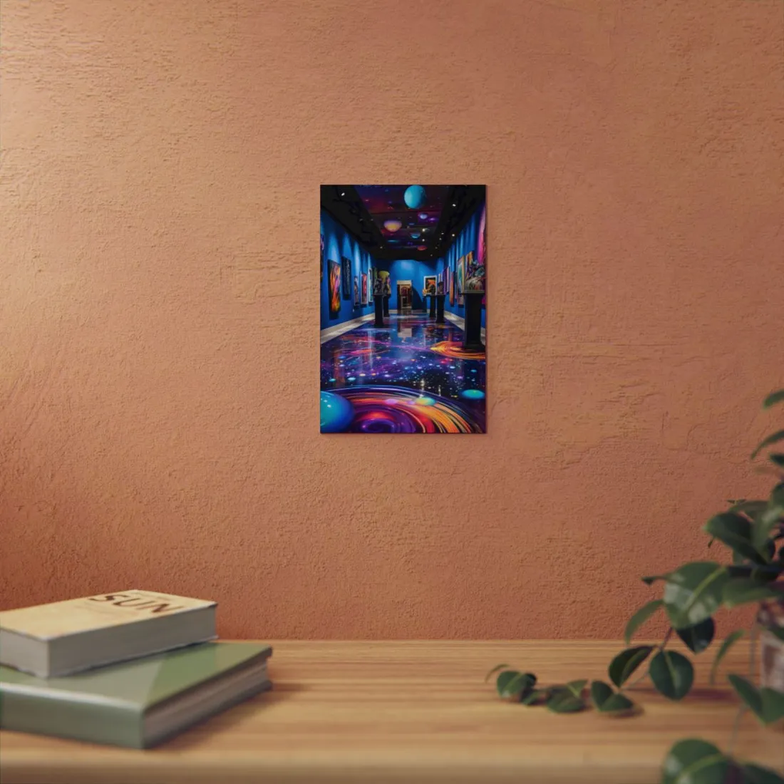 Celestial Art Gallery: Wide-Angle View with Soft Lighting - Metal Poster