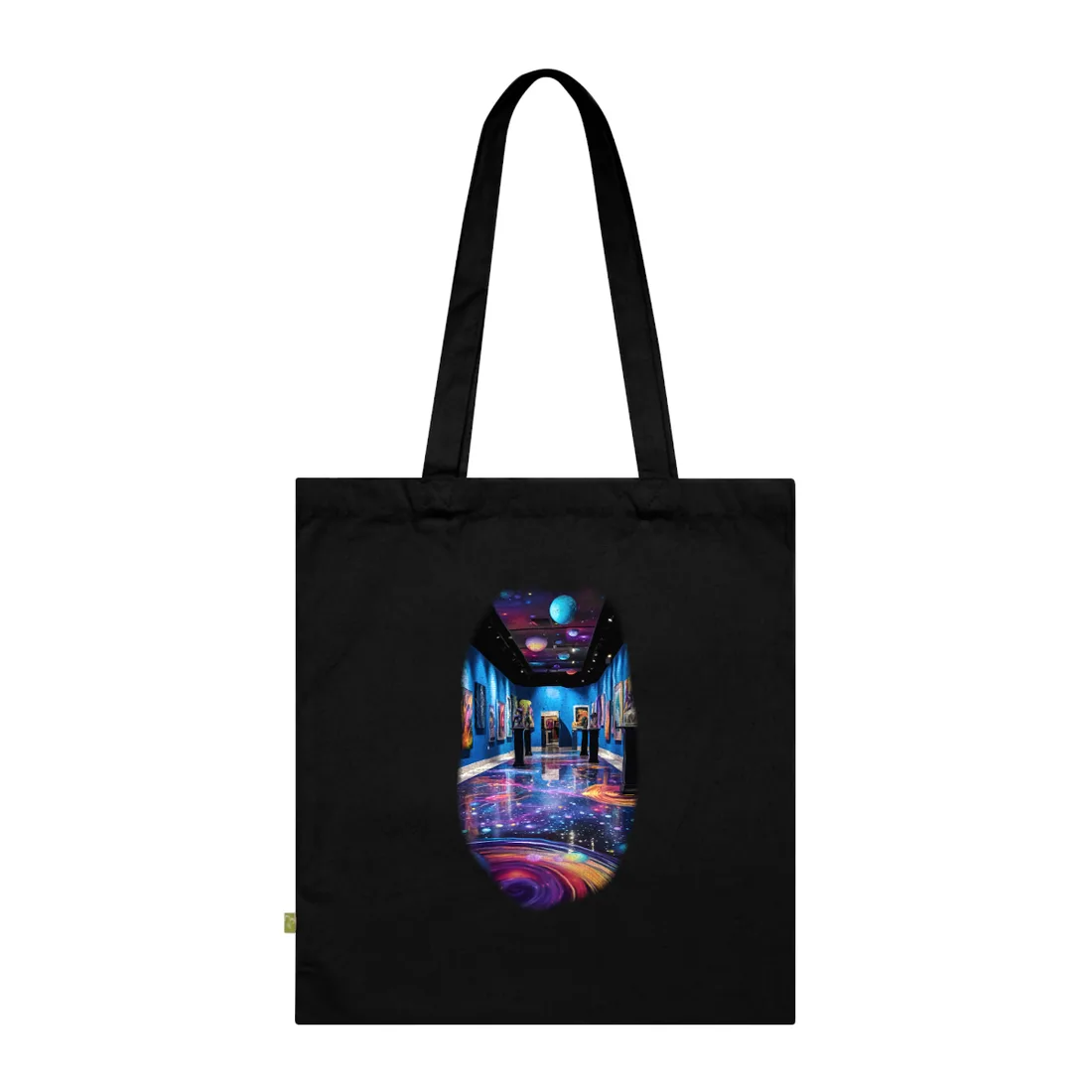 Celestial Art Gallery: Wide-Angle View with Soft Lighting - Tote Bag (Black)