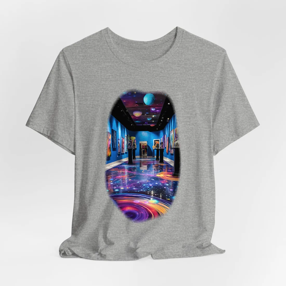 Celestial Art Gallery: Wide-Angle View with Soft Lighting - T-Shirt (Athletic Heather)