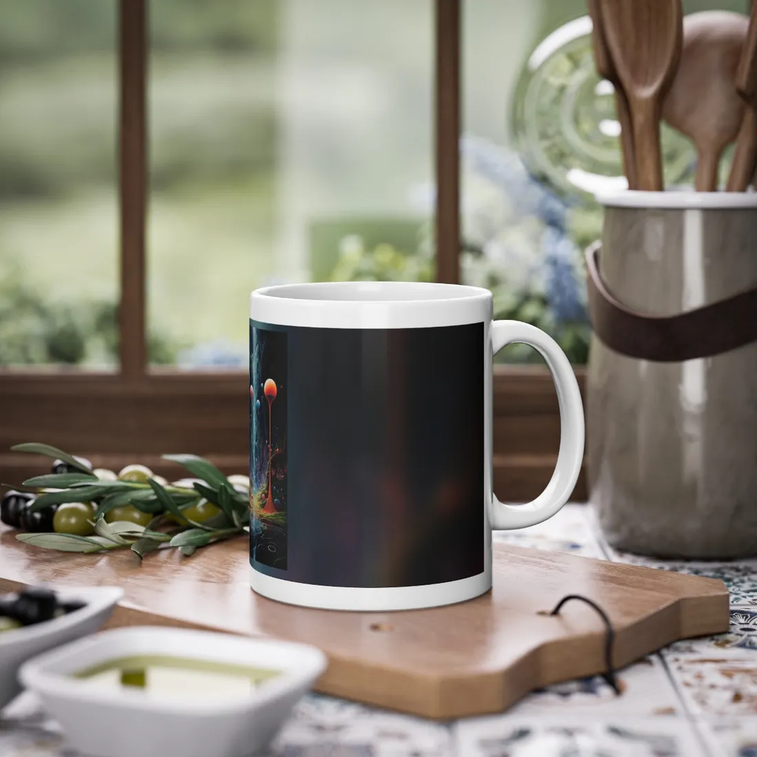 Celestial Dreams: Soft Blue Art Gallery - Mug