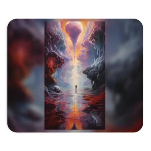 Lone Figure on Reflective Path Mouse Pad