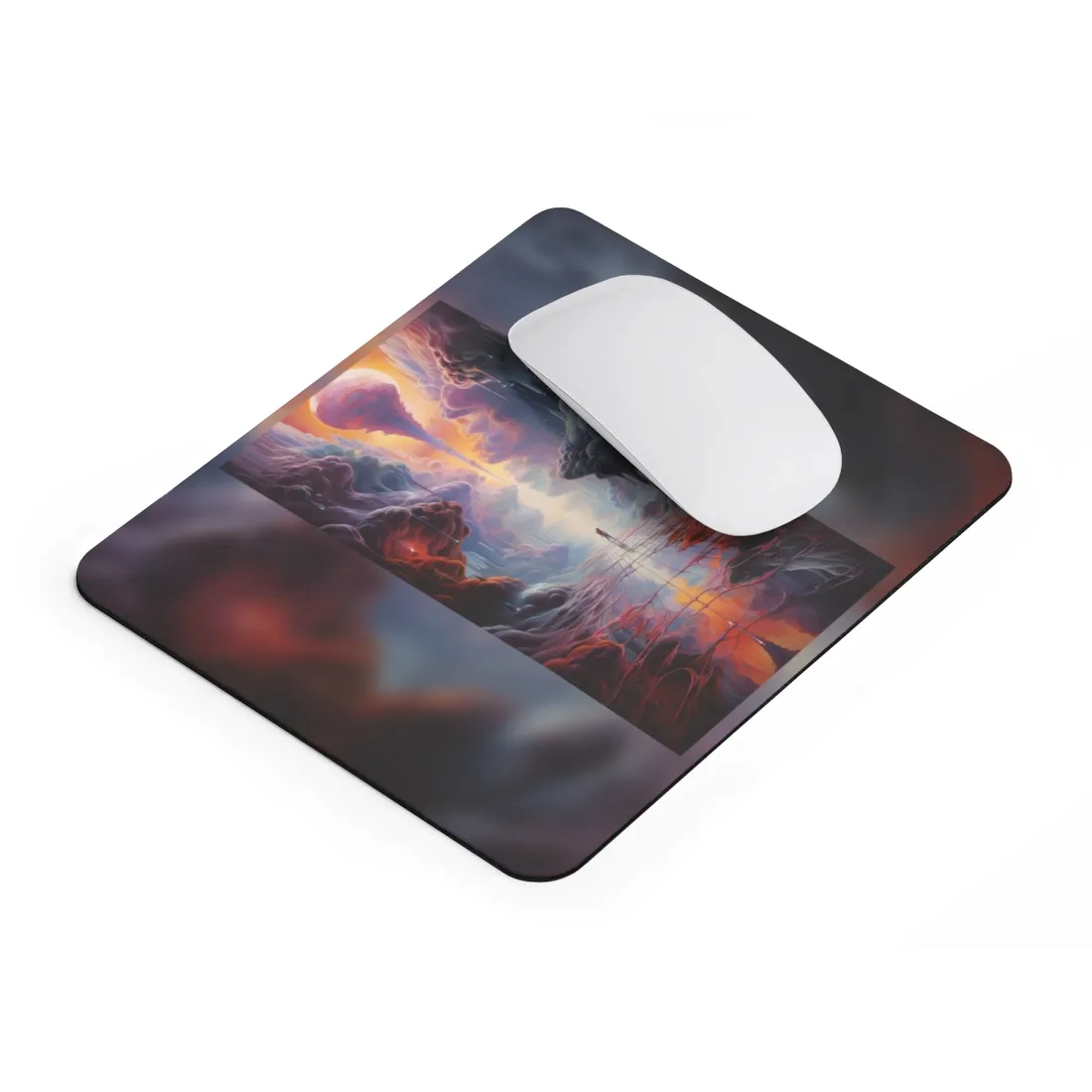 Celestial Dreams: Vibrant Fantastical Landscape Art - Mouse Pad
