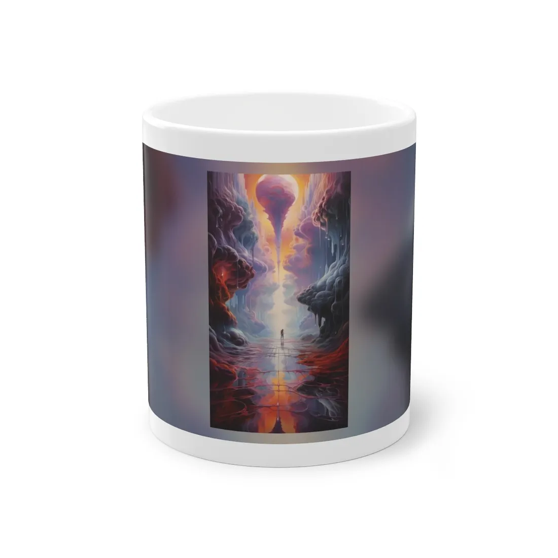 Celestial Dreams: Vibrant Fantastical Landscape Art - Mug
