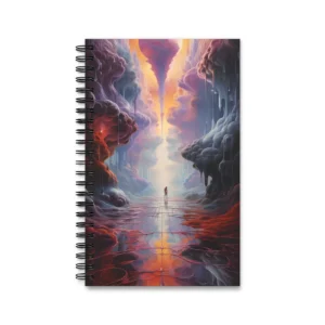 Lone Figure on Reflective Path Spiral Notebook
