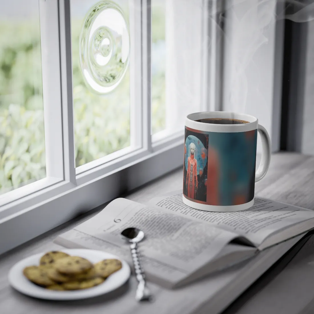 Celestial Dreams: Vibrant Stars and Planets Art - Mug
