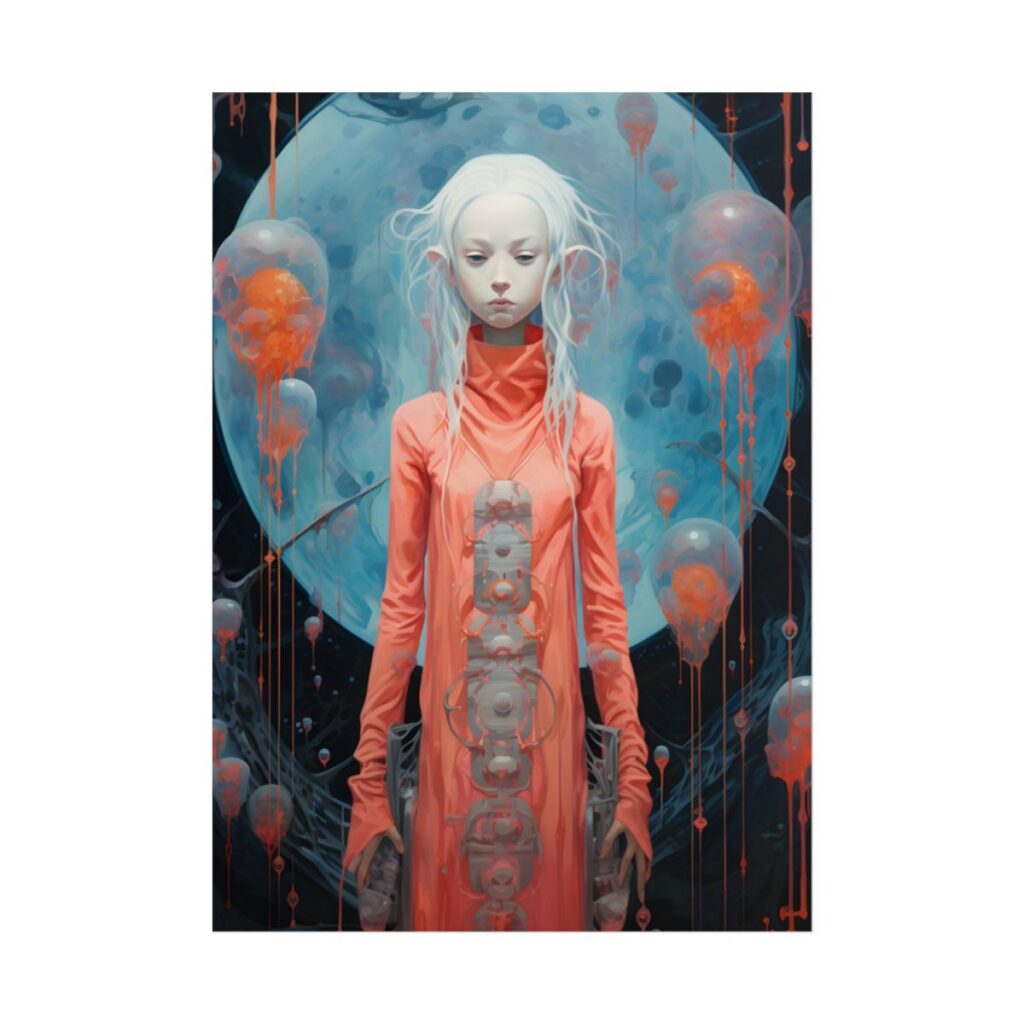 Celestial Dreams: Vibrant Stars and Planets Art - Poster