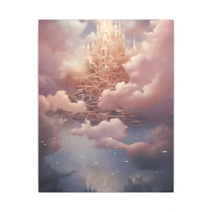 Golden Castle in Clouds Canvas Print