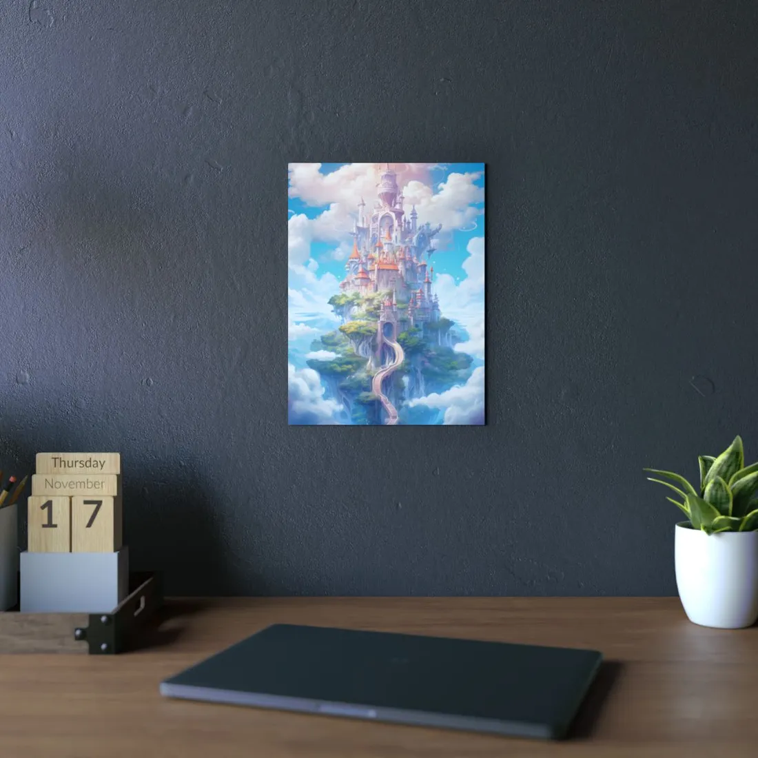 Celestial Fantasy Floating City: Dreamy - Metal Poster
