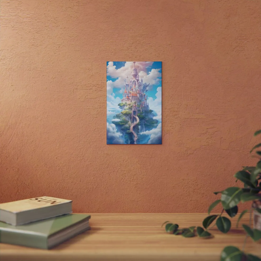 Celestial Fantasy Floating City: Dreamy - Metal Poster