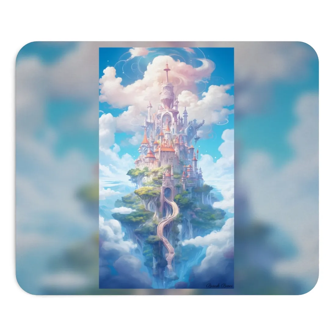 Celestial Fantasy Floating City: Dreamy - Mouse Pad